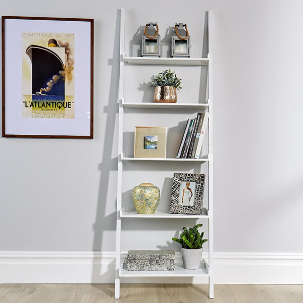 White high deals gloss ladder shelf